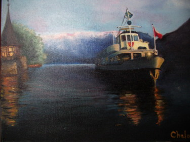 Painting titled "voyage" by Chelo, Original Artwork, Oil