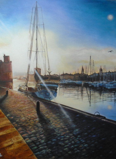 Painting titled "La Rochelle" by Chelo, Original Artwork, Oil