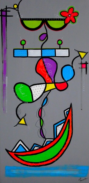 Peinture intitulée "AWAÏ" par Tocade, Œuvre d'art originale, Acrylique