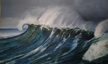 Картина под названием "storm" - Alina Toknova, Подлинное произведение искусства, Масло