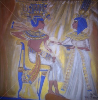 Painting titled "Egypte" by Tol Dana, Original Artwork, Acrylic