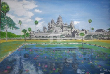 Painting titled "Angkor Vat" by Tol Dana, Original Artwork, Acrylic