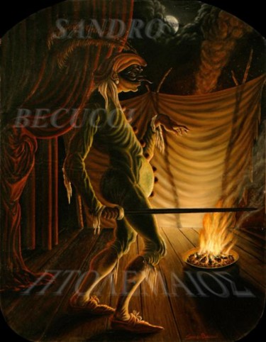 Pittura intitolato "IL SALTIMBANCO" da Tolemaios, Opera d'arte originale, Altro