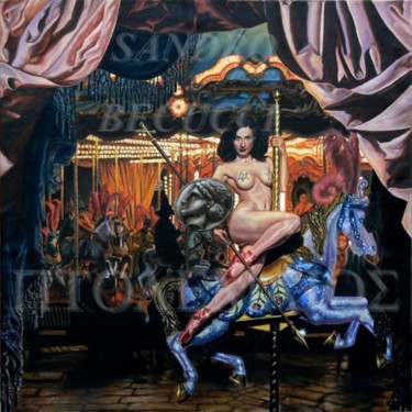 Pittura intitolato "S. GIORGIA E LA GIO…" da Tolemaios, Opera d'arte originale, Olio