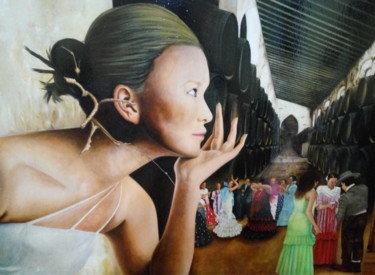 Pintura titulada "Feria de Jerez El D…" por Toli, Obra de arte original, Oleo