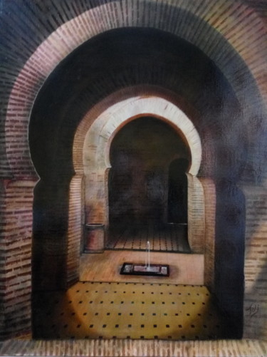 Pintura titulada "Patio de las Abluci…" por Toli, Obra de arte original, Oleo