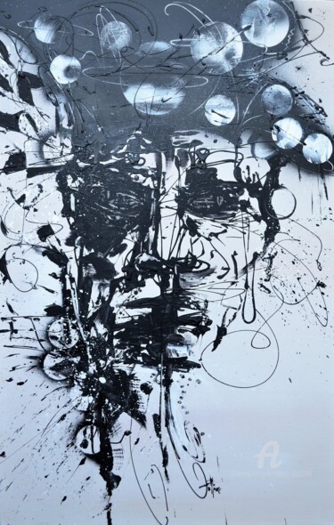 Картина под названием "La création" - Tolliac, Подлинное произведение искусства, Акрил Установлен на Деревянная рама для нос…