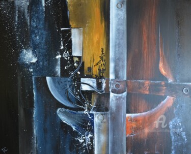 Картина под названием "Moby Dick" - Tolliac, Подлинное произведение искусства, Акрил Установлен на Деревянная рама для носил…