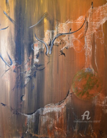 Painting titled "Comme je l'ai vu" by Tolliac, Original Artwork, Acrylic Mounted on Wood Stretcher frame