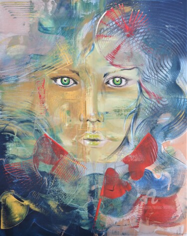Peinture intitulée "Gaïa" par Tolliac, Œuvre d'art originale, Acrylique