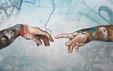 Картина под названием "притяжение" - Наталья Толмачева, Подлинное произведение искусства, Акрил