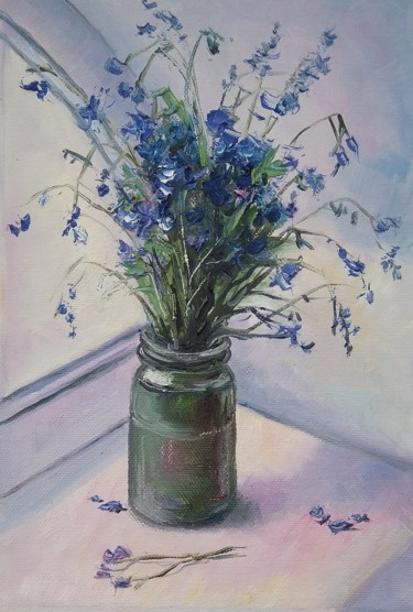 Painting titled "wildflowers" by Irina Tolstikova, Original Artwork, Oil