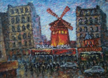 Картина под названием "Мулен Руж. Париж" - Ирина Толстикова, Подлинное произведение искусства, Масло