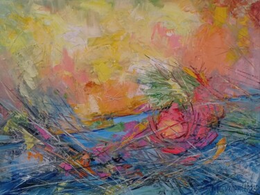 Pintura intitulada "цветные сны" por Irina Tolstikova, Obras de arte originais, Óleo