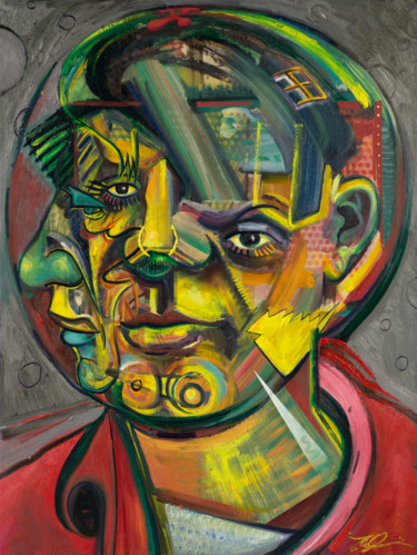 Картина под названием "Picasso Bubble" - Tom Aberneithie, Подлинное произведение искусства, Масло