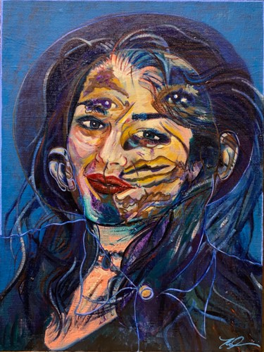 Rachel Weisz and Mississippi John Hurt Peinture intitulée "Rachel Weisz and Mi…" par Tom Aberneithie, Œuvre d'art originale, Huile