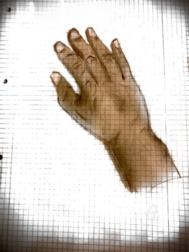 Drawing titled "Hand" by Tom Adler, Original Artwork, Pencil