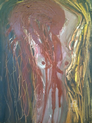 Painting titled "KEEP YOUR HAIR ON !…" by Tom Adler, Original Artwork, Oil