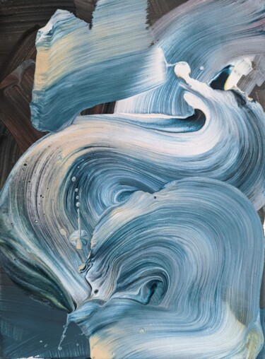 Картина под названием "Septième Mouvement" - Tom Dunan, Подлинное произведение искусства, Акрил Установлен на Деревянная рам…