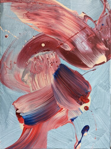 Картина под названием "Neuvième Mouvement" - Tom Dunan, Подлинное произведение искусства, Акрил Установлен на Деревянная рам…