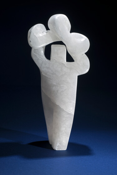 Skulptur mit dem Titel "Brassage de vent" von Tom Sturm, Original-Kunstwerk, Stein