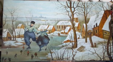 Картина под названием "Копия вольная Брейг…" - Тома Булгакова, Подлинное произведение искусства, Масло