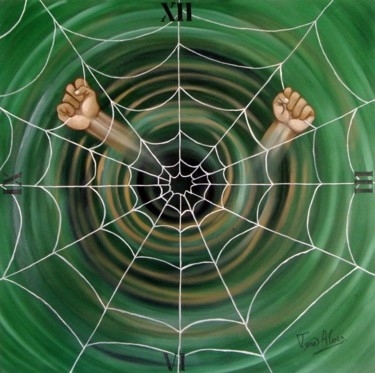 Pintura intitulada "A teia (The web)" por Tom Alves, Obras de arte originais