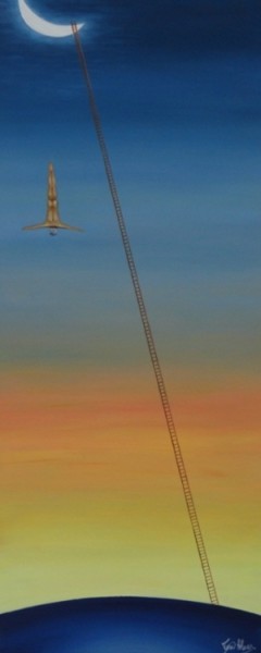 Pintura intitulada "O Mergulho (The div…" por Tom Alves, Obras de arte originais, Óleo