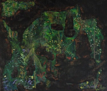 Schilderij getiteld "A caverna (The cave)" door Tom Alves, Origineel Kunstwerk