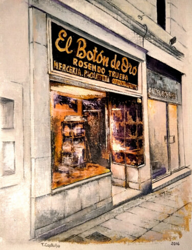 Peinture intitulée "El Boton de Oro- Sa…" par Tomás Castaño, Œuvre d'art originale, Huile