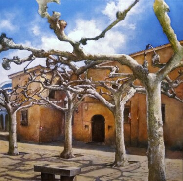Malarstwo zatytułowany „Plaza de Viriato-Za…” autorstwa Tomás Castaño, Oryginalna praca, Olej