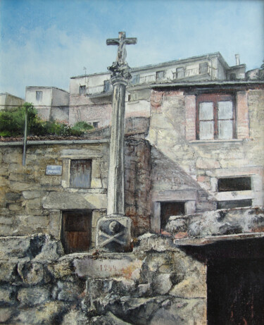 Painting titled "Fermoselle - Crucer…" by Tomás Castaño, Original Artwork, Oil