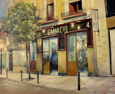 Malerei mit dem Titel "Casa Camacho-Madrid" von Tomás Castaño, Original-Kunstwerk, Öl