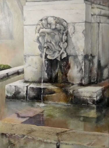 Pintura titulada "Fuente de San Isido…" por Tomás Castaño, Obra de arte original, Oleo