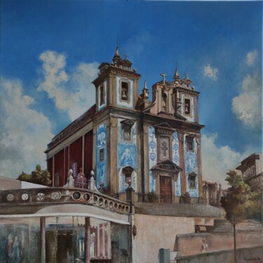Malerei mit dem Titel "Iglesia de San Ilde…" von Tomás Castaño, Original-Kunstwerk, Öl