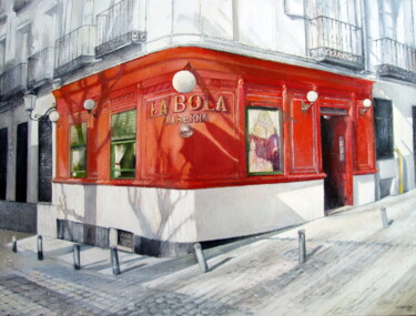 Painting titled "TABERNA LA BOLA" by Tomás Castaño, Original Artwork, Oil