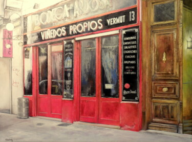 Painting titled "Madrid-Bodega la Ar…" by Tomás Castaño, Original Artwork, Oil