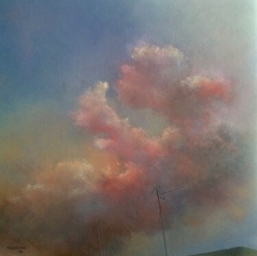 Ζωγραφική με τίτλο "Nubes de formacion I" από Tomás Castaño, Αυθεντικά έργα τέχνης, Λάδι