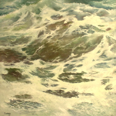 Pintura intitulada "Mar picada" por Tomás Castaño, Obras de arte originais, Óleo