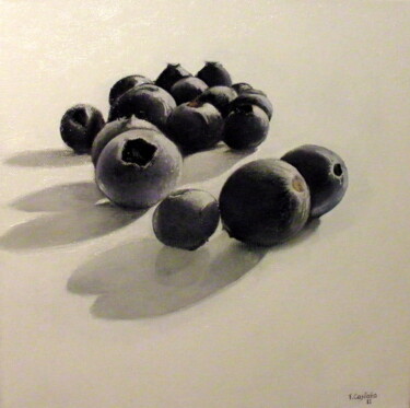 Pintura titulada "arandanos" por Tomás Castaño, Obra de arte original, Oleo