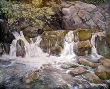 Painting titled "Taiwan- Taroko Nati…" by Tomás Castaño, Original Artwork, Oil