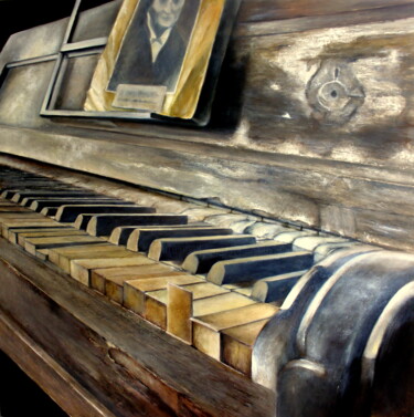 Pittura intitolato "El viejo piano" da Tomás Castaño, Opera d'arte originale, Olio