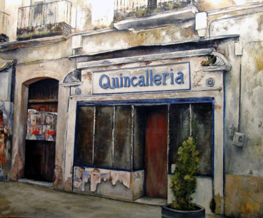 Painting titled "Quincallería" by Tomás Castaño, Original Artwork, Oil