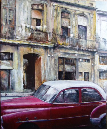 Painting titled "Habana vieja" by Tomás Castaño, Original Artwork, Oil