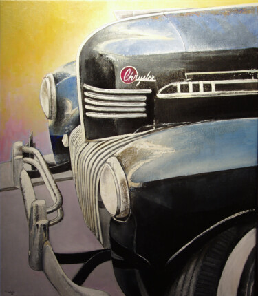 Pintura titulada "Old Chrysler" por Tomás Castaño, Obra de arte original, Oleo