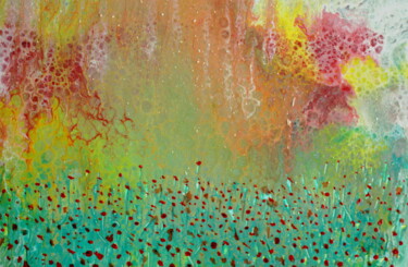 Pintura intitulada "Field of poppies (c…" por Tomás González Calabor (TG Calabor), Obras de arte originais, Acrílico