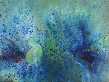 Painting titled "Waves Crashing 2" by Tomás González Calabor (TG Calabor), Original Artwork, Acrylic
