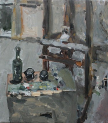 Painting titled "working space" by Tomas Jokubonis Jr, Original Artwork
