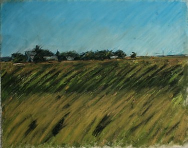 Drawing titled "Grange in the Field…" by Tomas Jokubonis Jr, Original Artwork, Other