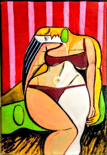 Painting titled "Exhausted Love" by Tomás Martin, Original Artwork, Acrylic